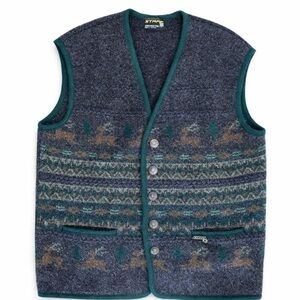 Stapf Austrian Wool Tyrolean Vest – Alpine Deer Lodge – Men’s Large EU 50